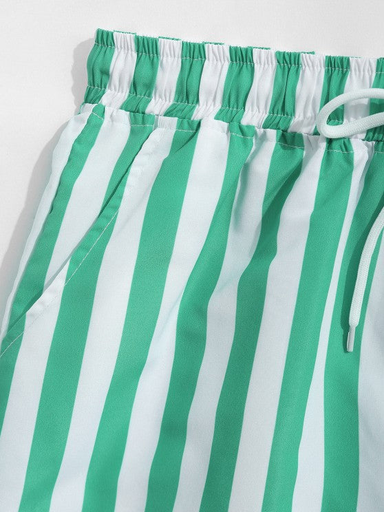 Butterfly Printed T Shirt And Vertical Stripe Shorts - Grafton Collection