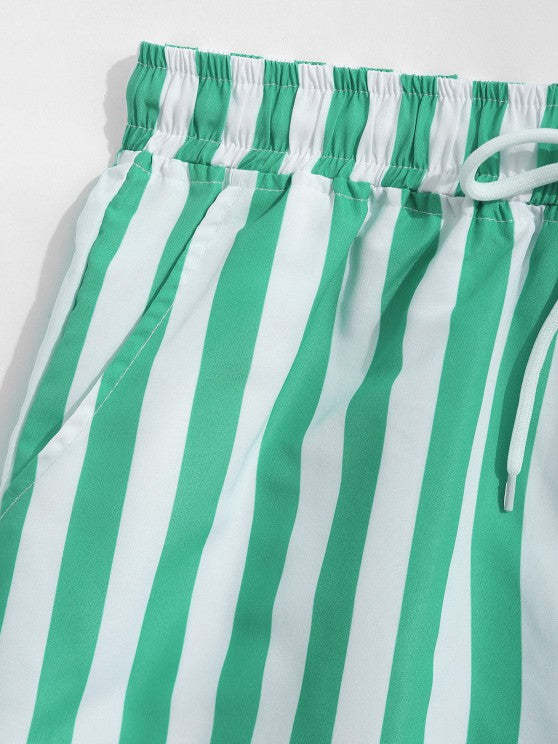 Butterfly Printed T Shirt And Vertical Stripe Shorts - Grafton Collection