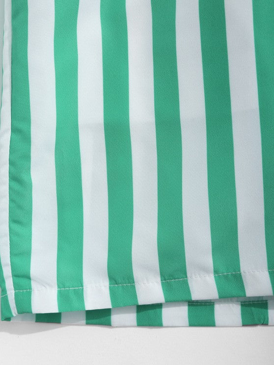 Butterfly Printed T Shirt And Vertical Stripe Shorts - Grafton Collection