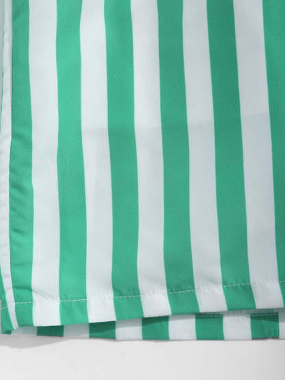 Butterfly Printed T Shirt And Vertical Stripe Shorts - Grafton Collection