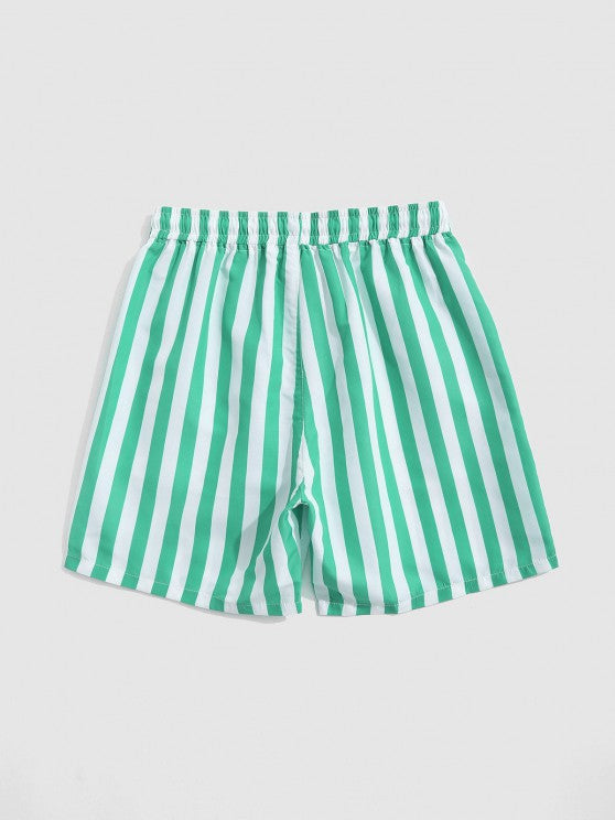 Butterfly Printed T Shirt And Vertical Stripe Shorts - Grafton Collection