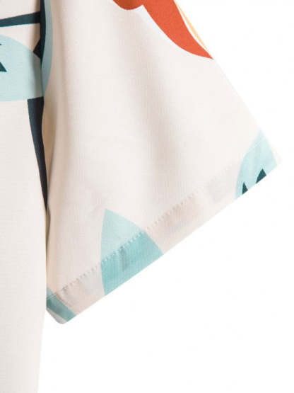 Leaves Print Shirt With Tapered Pants - Grafton Collection