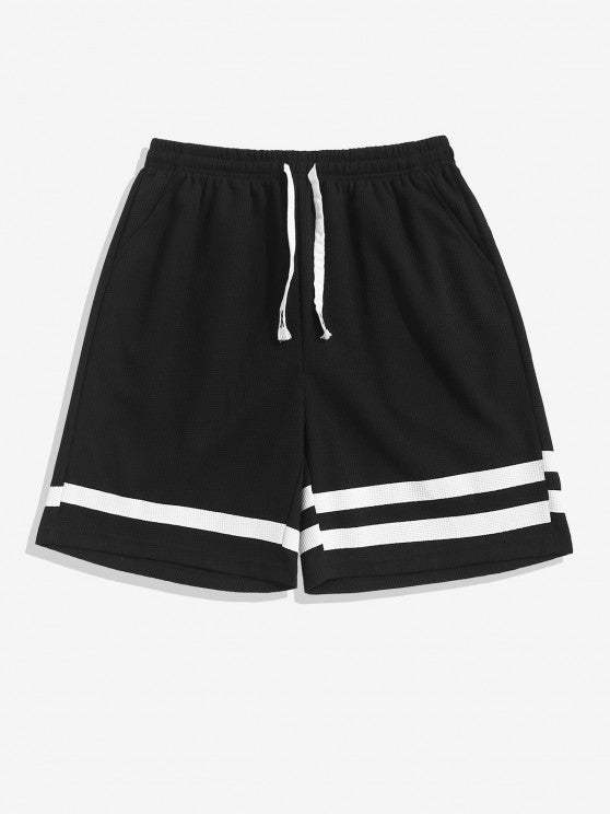 Striped Pattern T Shirt And Shorts Set - Grafton Collection