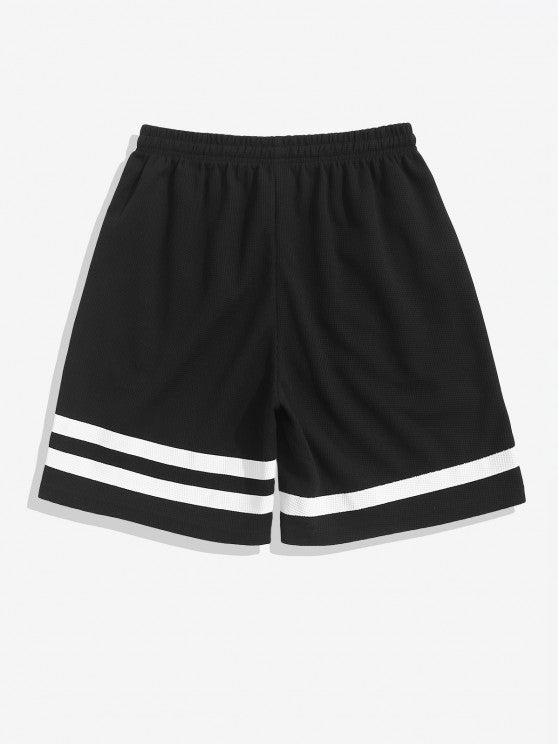 Striped Pattern T Shirt And Shorts Set - Grafton Collection