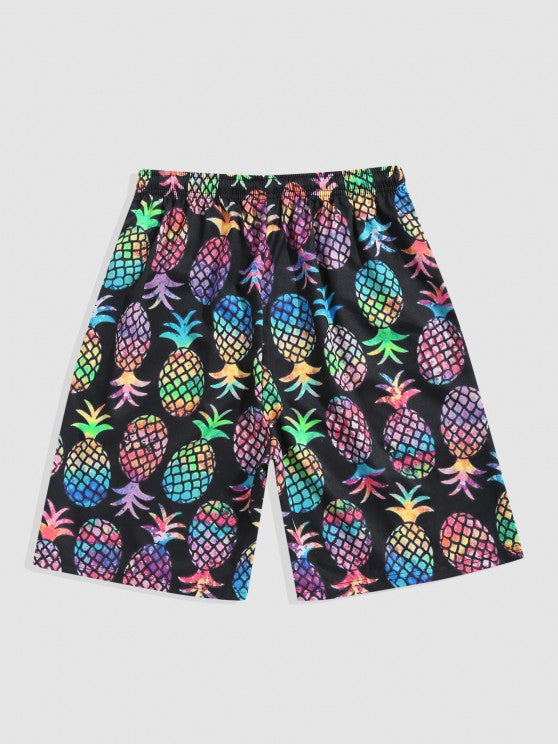 Pineapple Printed T Shirt And Shorts - Grafton Collection