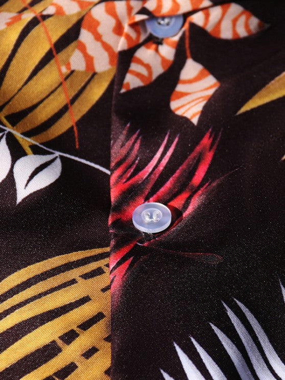 Lapel Shirt And Drawstring Shorts - Grafton Collection