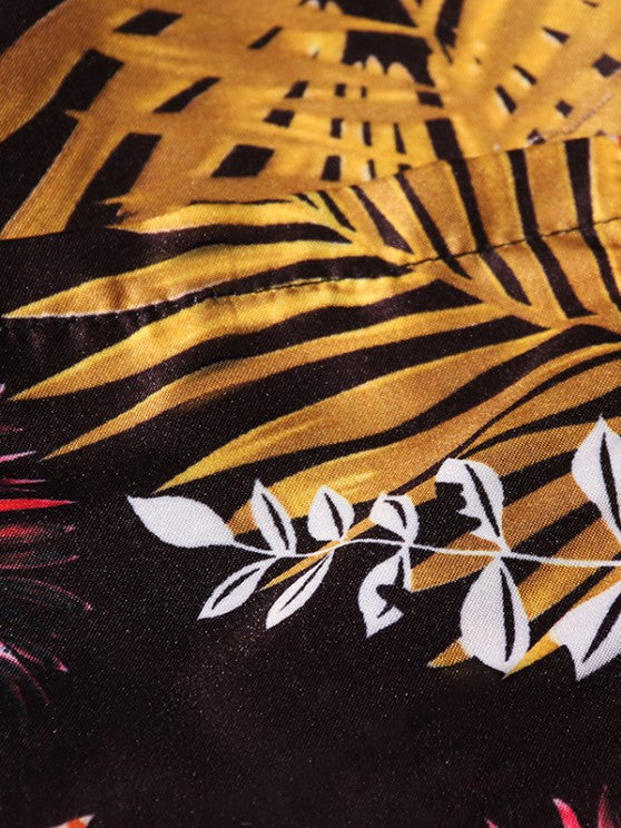 Lapel Shirt And Drawstring Shorts - Grafton Collection