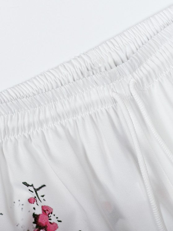 Printed Kimono And Shorts - Grafton Collection