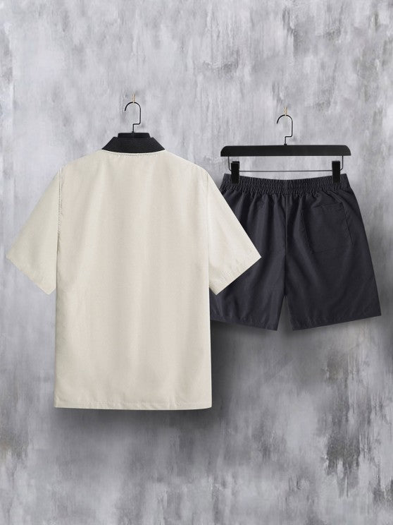 Los Angeles Striped Shirt With Drawstring Shorts - Grafton Collection