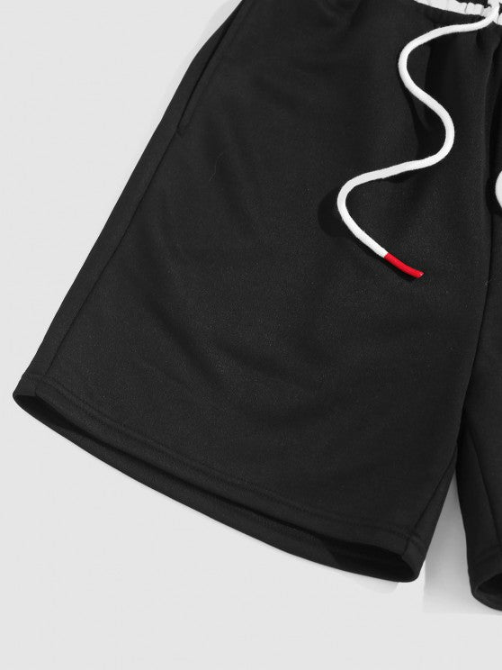 Embroidered Hoodie And Striped Shorts - Grafton Collection