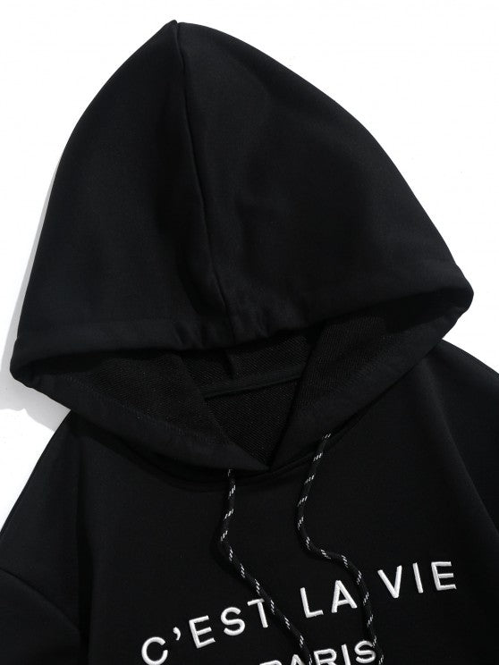Embroidered Hoodie And Striped Shorts - Grafton Collection