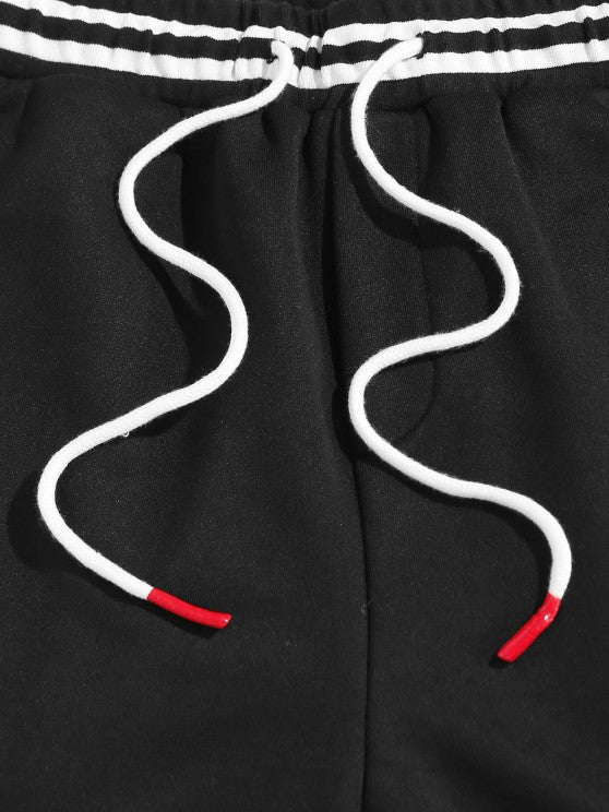 Embroidered Hoodie And Striped Shorts - Grafton Collection