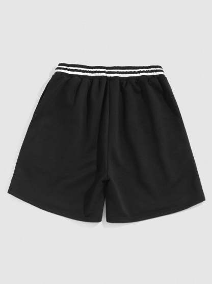 Embroidered Hoodie And Striped Shorts - Grafton Collection