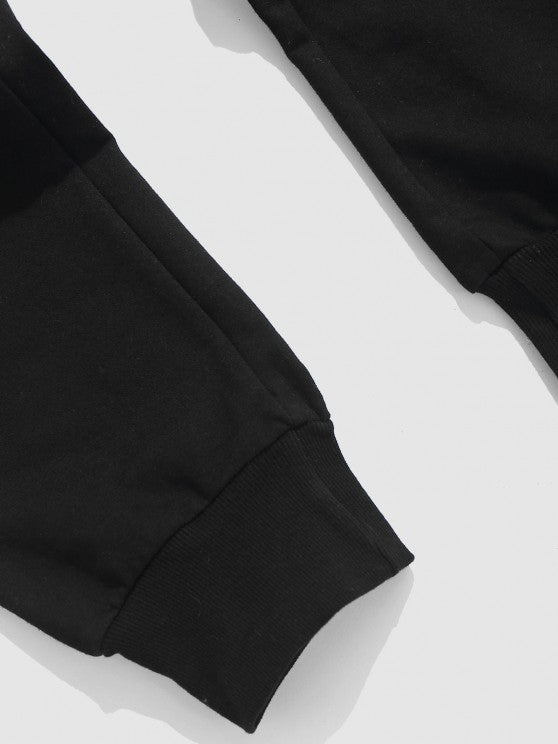 Letter Printed Hoodie with Jogger Pants - Grafton Collection