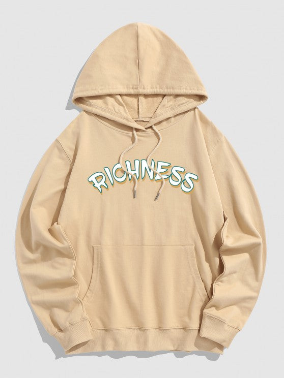 Letter Richness Hoodie And Sports Pants - Grafton Collection