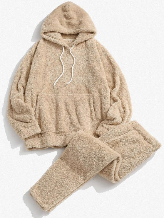 Fluffy Fleece Hoodie And Pants Set - Grafton Collection