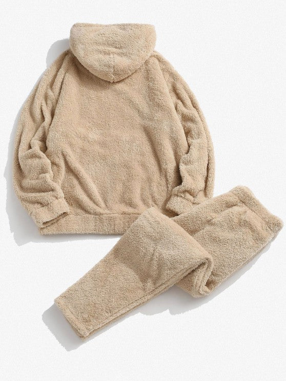 Fluffy Fleece Hoodie And Pants Set - Grafton Collection