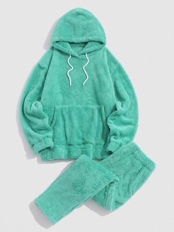 Fluffy Fleece Hoodie And Pants Set - Grafton Collection