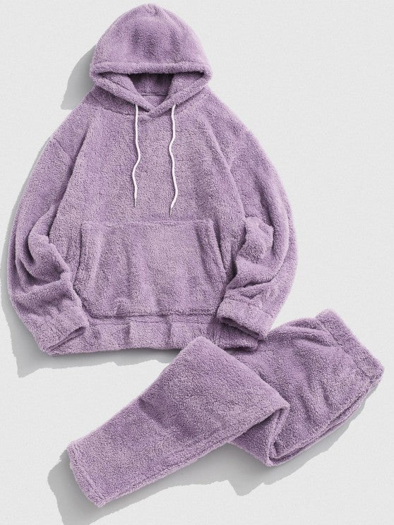 Fluffy Fleece Hoodie And Pants Set - Grafton Collection