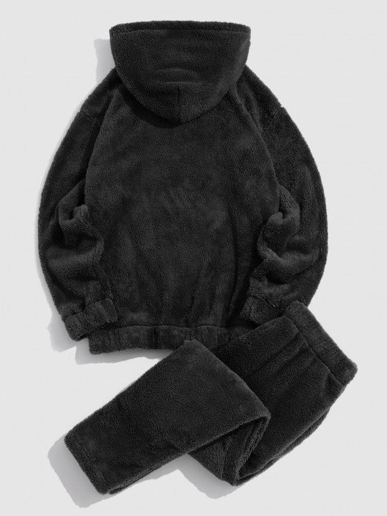 Fluffy Fleece Hoodie And Pants Set - Grafton Collection