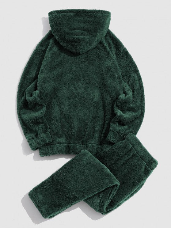 Fluffy Fleece Hoodie And Pants Set - Grafton Collection