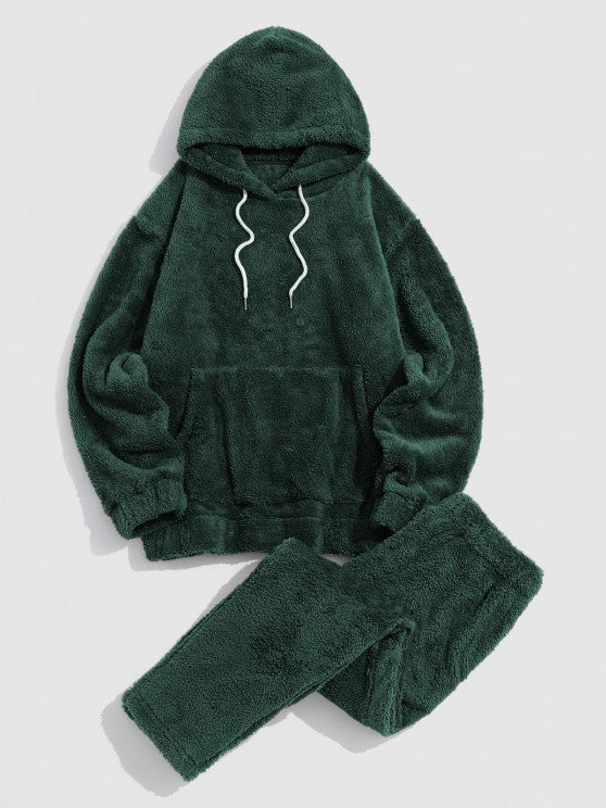 Fluffy Fleece Hoodie And Pants Set - Grafton Collection