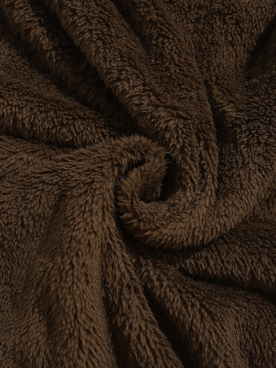 Bear Pattern Drawstring Hoodie And Pants Set - Grafton Collection