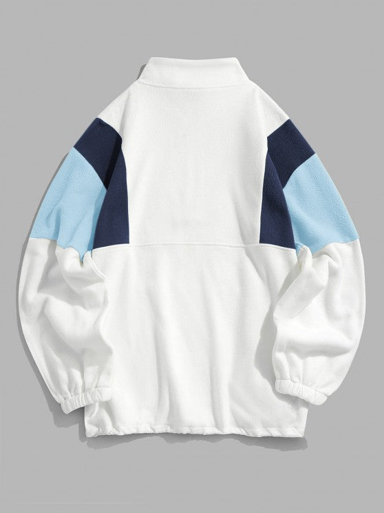 Letter Embroidery Sweatshirt And Sweatpants Set - Grafton Collection