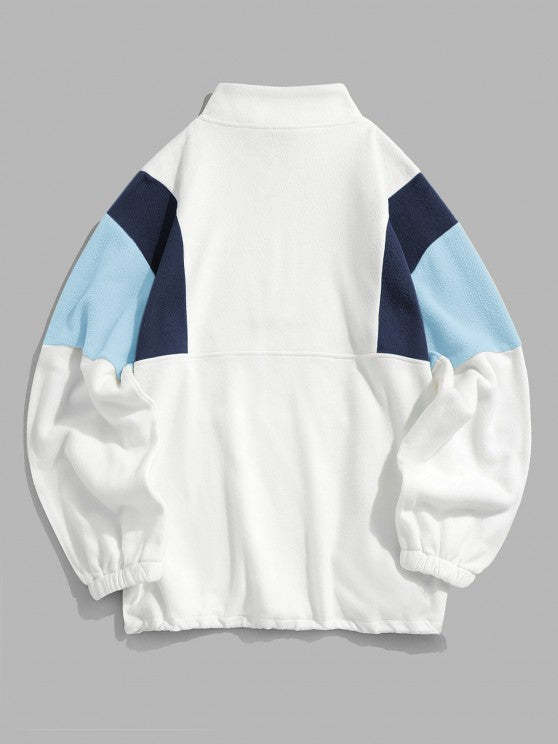 Letter Embroidery Sweatshirt And Sweatpants Set - Grafton Collection