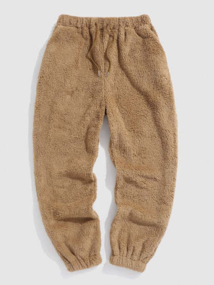 Bear Pattern Drawstring Hoodie And Pants Set - Grafton Collection