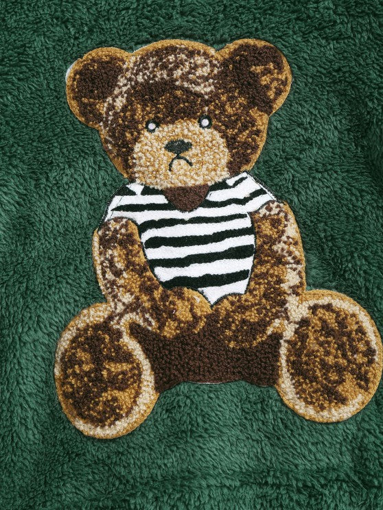 Bear Terry Embroidered Teddy Hoodies - Grafton Collection