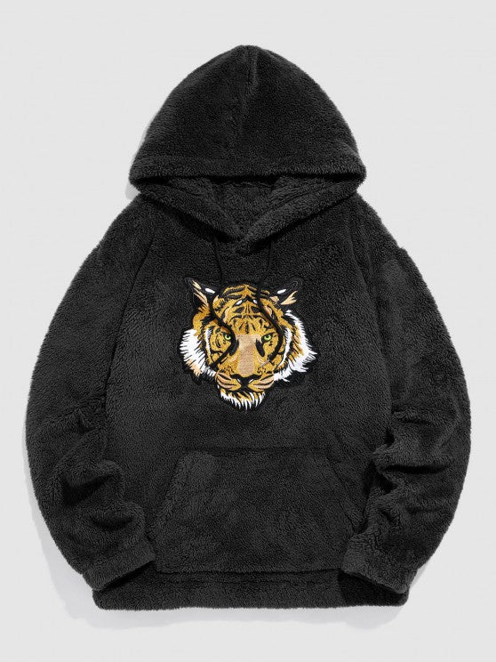 Tiger Embroidered Hoodie And Pants Set - Grafton Collection