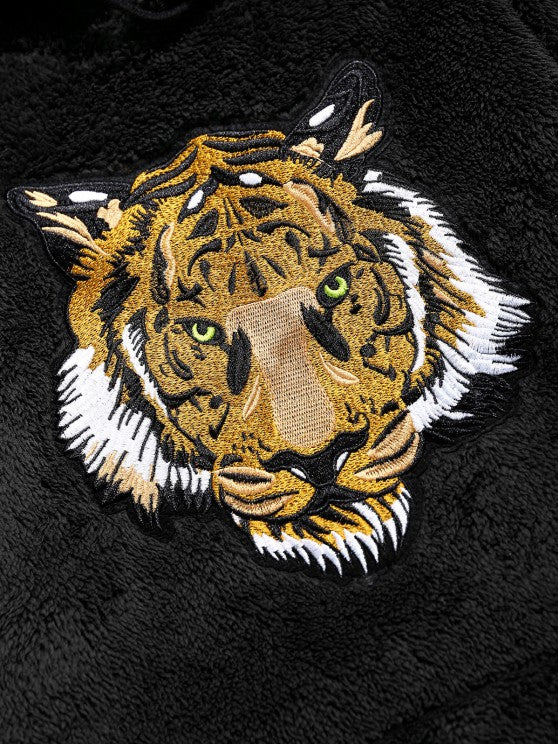 Tiger Embroidered Hoodie And Pants Set - Grafton Collection