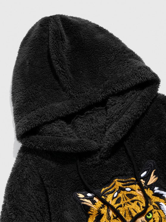 Tiger Embroidered Hoodie And Pants Set - Grafton Collection