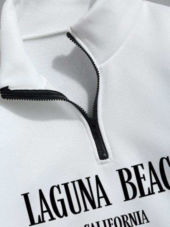 Letter Printed Sweatshirt And Cargo Pants - Grafton Collection