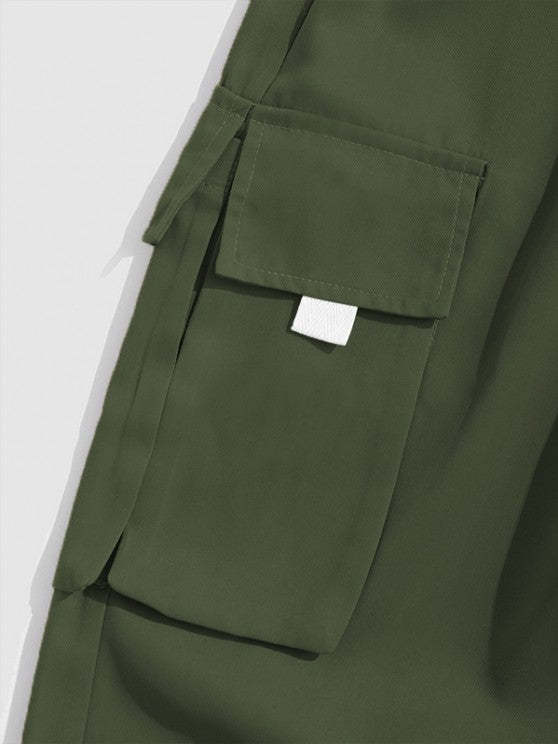 Fluffy Hoodie And Cargo Pants Combo - Grafton Collection