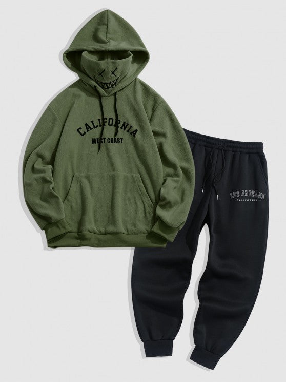 Vintage Graphic Hoodie And Jogger Pants Set - Grafton Collection