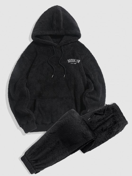 New York And Brooklyn Hoodie And Teddy Pants Set - Grafton Collection