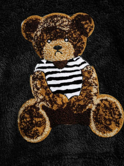2 Pieces Bear Embroidery Hoodie Set - Grafton Collection