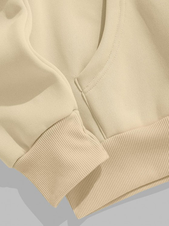 2 Pieces Bear Embroidery Hoodie Set - Grafton Collection