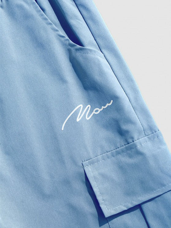 Half Zip Sweatshirt With Jogger Cargo Pants Set - Grafton Collection