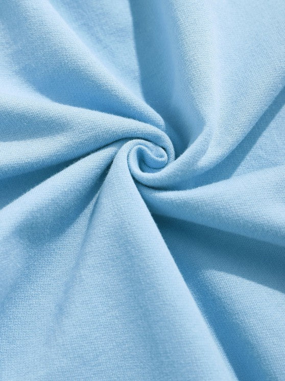 Letter And Bear Pattern Hoodie With Cargo Pants Set - Grafton Collection