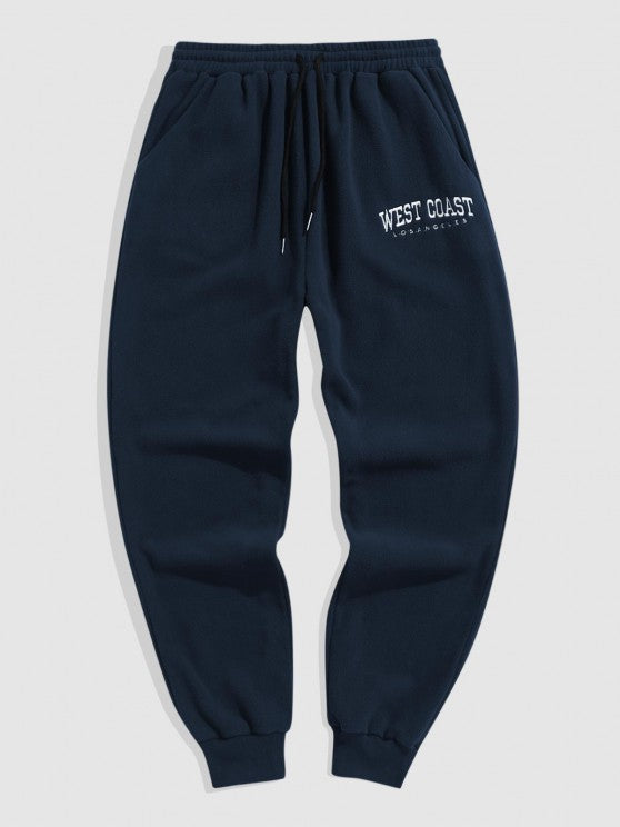 Letter Embroidery Sweatshirt And Sweatpants Set - Grafton Collection