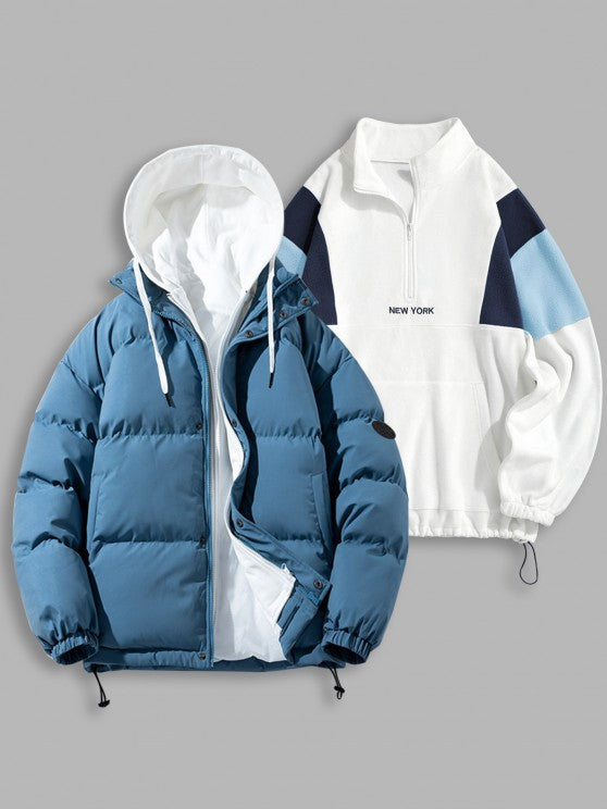 Fashionable Puffer Coat And Sweatshirt Combo - Grafton Collection