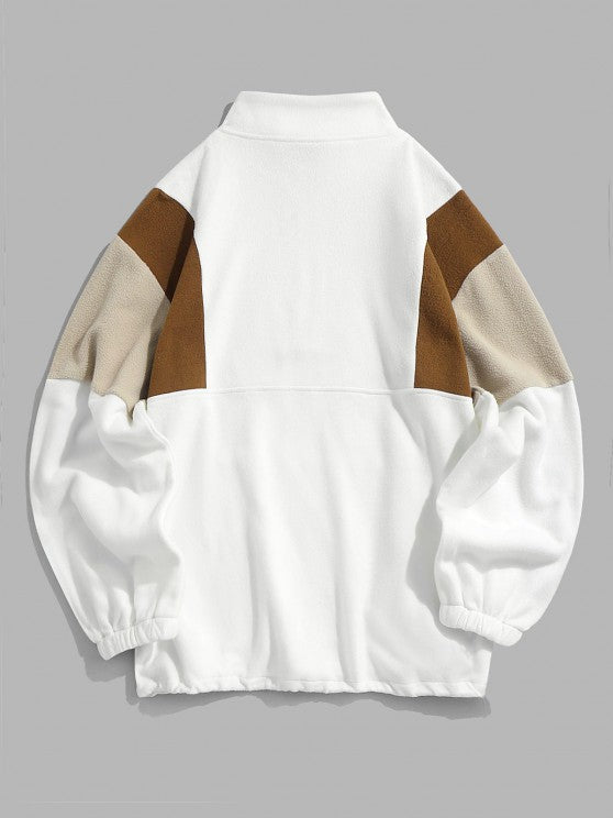 Sweatshirt Shearling Jacket And Cargo Jogger Set - Grafton Collection