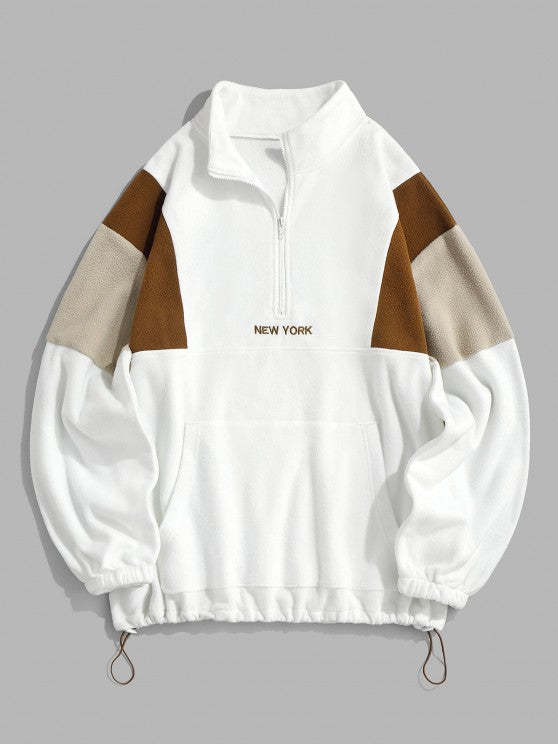 Sweatshirt Shearling Jacket And Cargo Jogger Set - Grafton Collection