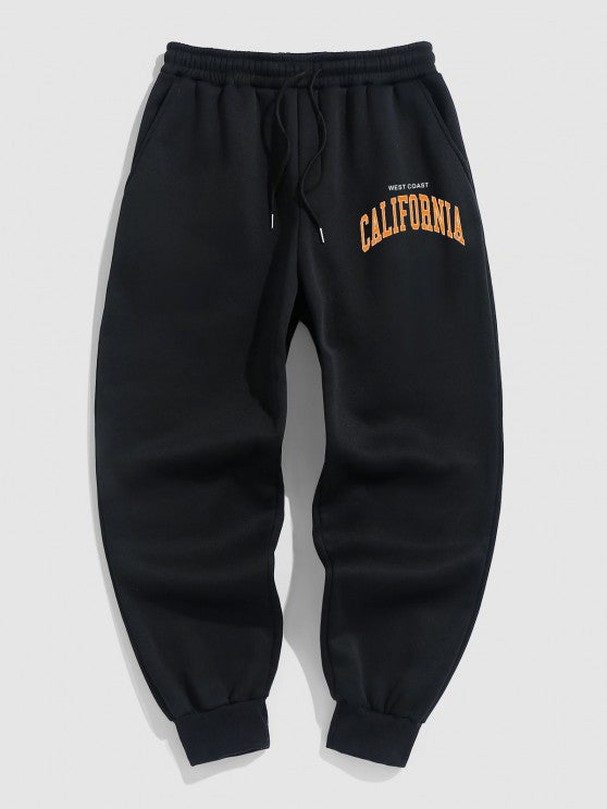 Letters Embroidered Sweatshirt And Sports Pants Set - Grafton Collection