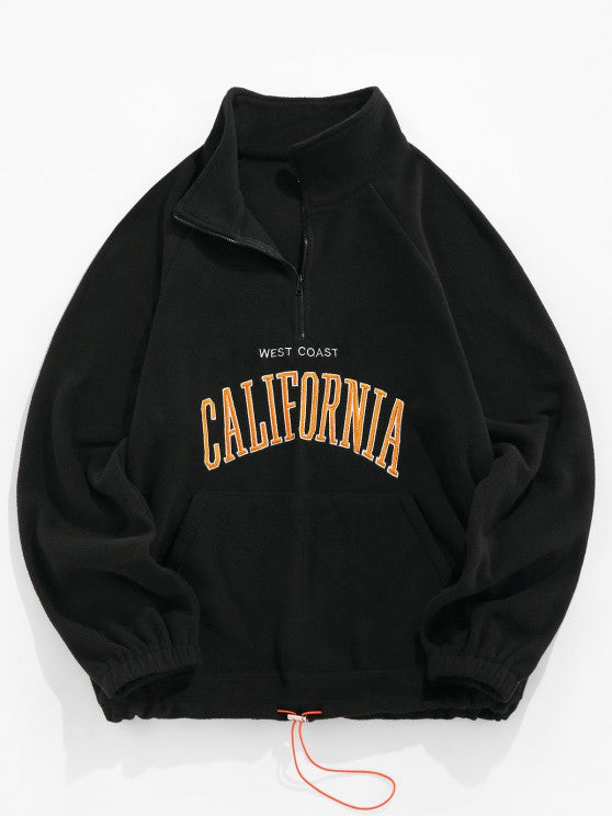 Letters Embroidered Sweatshirt And Sports Pants Set - Grafton Collection