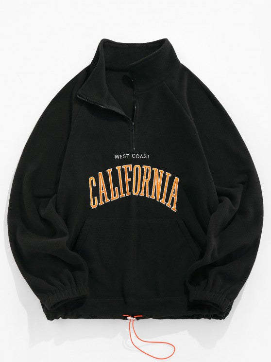Letters Embroidered Sweatshirt And Sports Pants Set - Grafton Collection