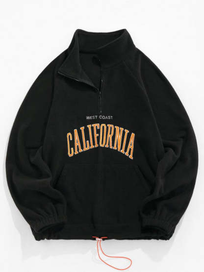 Letters Embroidered Sweatshirt And Sports Pants Set - Grafton Collection